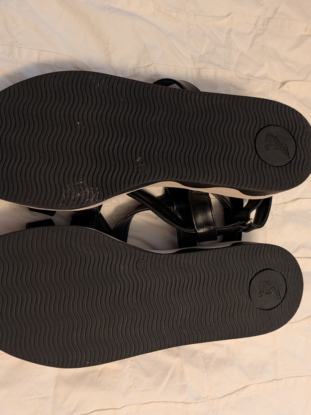 Ancient Greek Sandals Black Platform Slingback Sandal - Picture 7 of 8